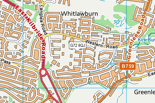 G72 8QJ map - OS VectorMap District (Ordnance Survey) G72 8QJ map - OS VectorMap District (Ordnance Survey)