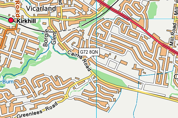 G72 8QN map - OS VectorMap District (Ordnance Survey) G72 8QN map - OS VectorMap District (Ordnance Survey)