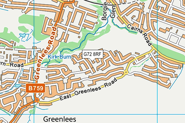 G72 8RF map - OS VectorMap District (Ordnance Survey)