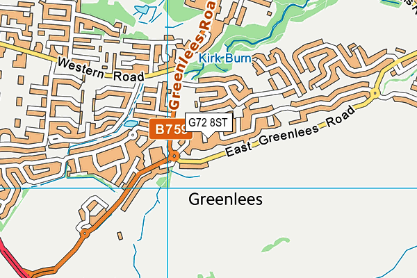 G72 8ST map - OS VectorMap District (Ordnance Survey) G72 8ST map - OS VectorMap District (Ordnance Survey)