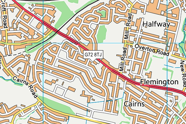 G72 8TJ map - OS VectorMap District (Ordnance Survey) G72 8TJ map - OS VectorMap District (Ordnance Survey)