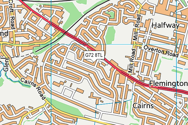 G72 8TL map - OS VectorMap District (Ordnance Survey) G72 8TL map - OS VectorMap District (Ordnance Survey)