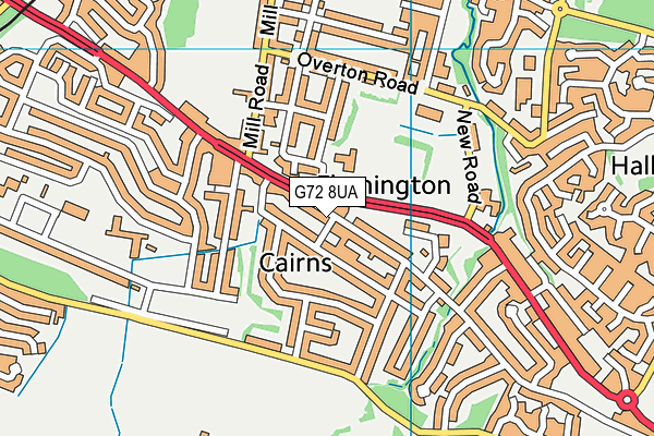 G72 8UA map - OS VectorMap District (Ordnance Survey)