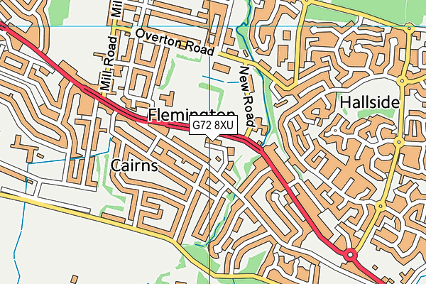 G72 8XU map - OS VectorMap District (Ordnance Survey)