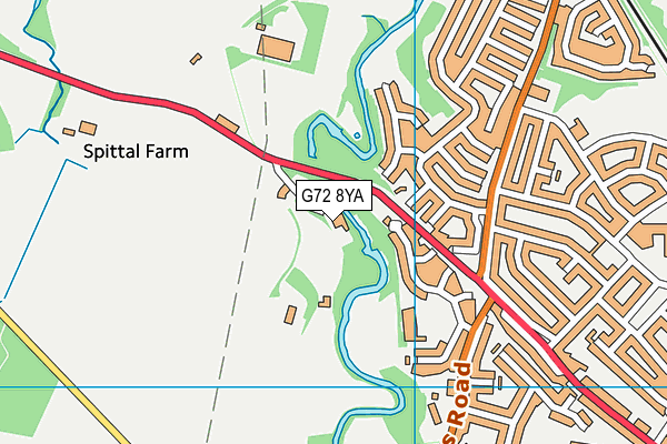 G72 8YA map - OS VectorMap District (Ordnance Survey)