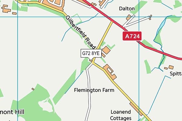 G72 8YE map - OS VectorMap District (Ordnance Survey) G72 8YE map - OS VectorMap District (Ordnance Survey)