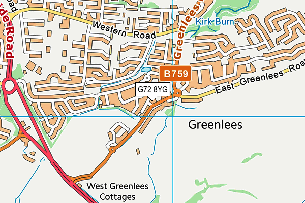 G72 8YG map - OS VectorMap District (Ordnance Survey) G72 8YG map - OS VectorMap District (Ordnance Survey)