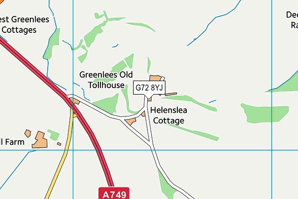 G72 8YJ map - OS VectorMap District (Ordnance Survey) G72 8YJ map - OS VectorMap District (Ordnance Survey)