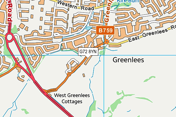 G72 8YN map - OS VectorMap District (Ordnance Survey) G72 8YN map - OS VectorMap District (Ordnance Survey)