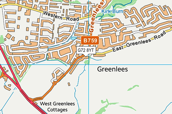 G72 8YT map - OS VectorMap District (Ordnance Survey) G72 8YT map - OS VectorMap District (Ordnance Survey)