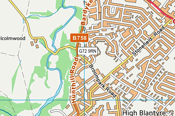 G72 9RN map - OS VectorMap District (Ordnance Survey) G72 9RN map - OS VectorMap District (Ordnance Survey)