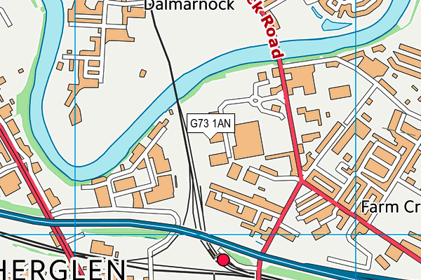 G73 1AN map - OS VectorMap District (Ordnance Survey)