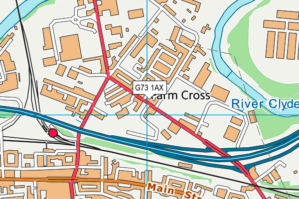 G73 1AX map - OS VectorMap District (Ordnance Survey)