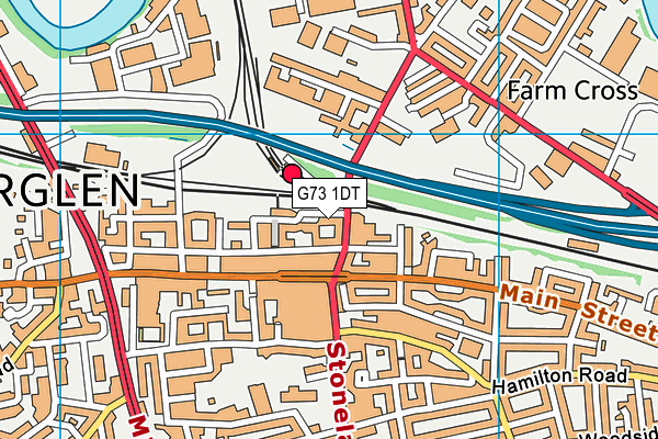G73 1DT map - OS VectorMap District (Ordnance Survey)