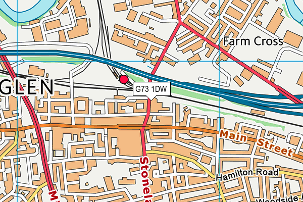 G73 1DW map - OS VectorMap District (Ordnance Survey)