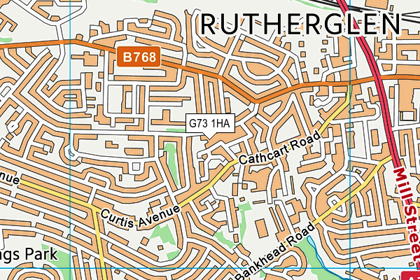 G73 1HA map - OS VectorMap District (Ordnance Survey) G73 1HA map - OS VectorMap District (Ordnance Survey)