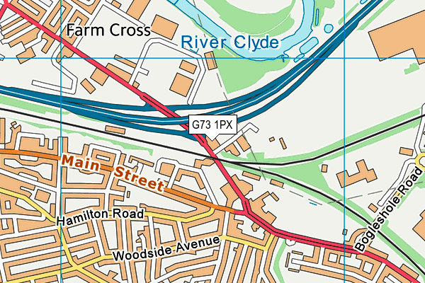 G73 1PX map - OS VectorMap District (Ordnance Survey)