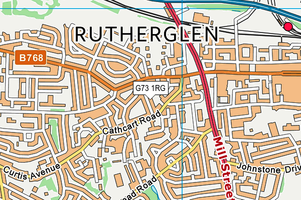 G73 1RG map - OS VectorMap District (Ordnance Survey)