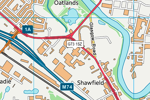 G73 1SZ map - OS VectorMap District (Ordnance Survey)
