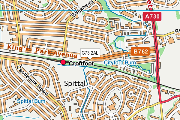 G73 2AL map - OS VectorMap District (Ordnance Survey)
