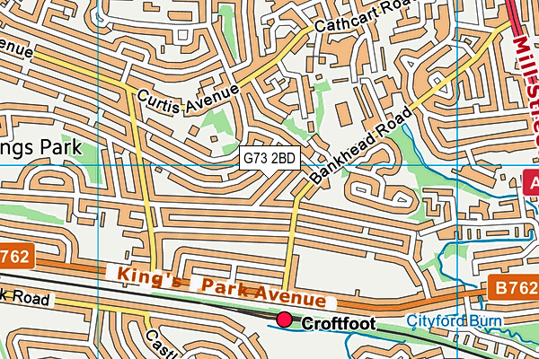 G73 2BD map - OS VectorMap District (Ordnance Survey)