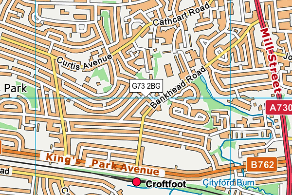 G73 2BG map - OS VectorMap District (Ordnance Survey) G73 2BG map - OS VectorMap District (Ordnance Survey)
