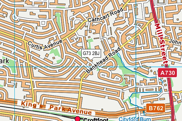 G73 2BJ map - OS VectorMap District (Ordnance Survey) G73 2BJ map - OS VectorMap District (Ordnance Survey)