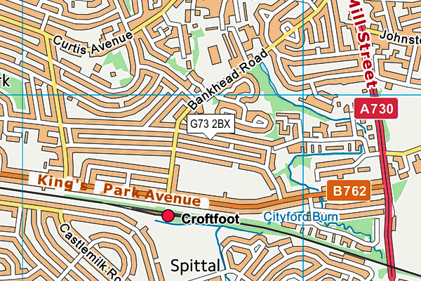 G73 2BX map - OS VectorMap District (Ordnance Survey) G73 2BX map - OS VectorMap District (Ordnance Survey)