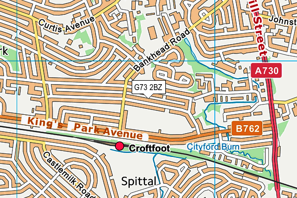 G73 2BZ map - OS VectorMap District (Ordnance Survey) G73 2BZ map - OS VectorMap District (Ordnance Survey)