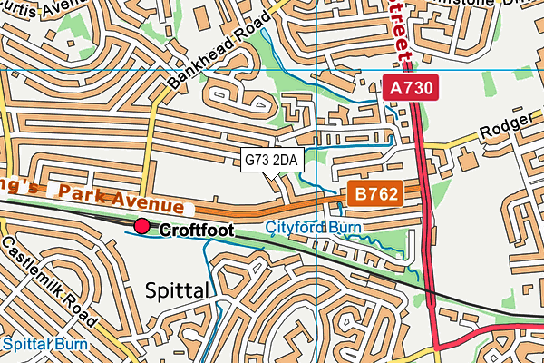 G73 2DA map - OS VectorMap District (Ordnance Survey) G73 2DA map - OS VectorMap District (Ordnance Survey)