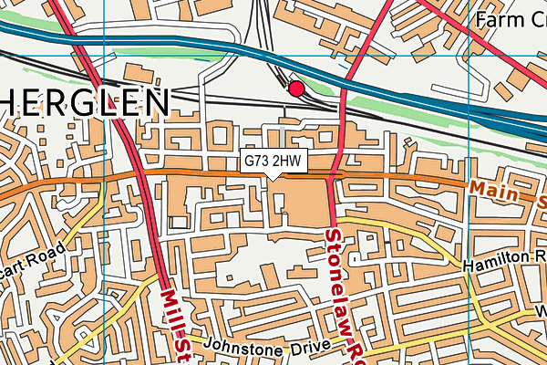 G73 2HW map - OS VectorMap District (Ordnance Survey)