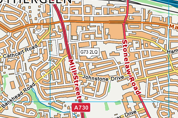 G73 2LQ map - OS VectorMap District (Ordnance Survey) G73 2LQ map - OS VectorMap District (Ordnance Survey)