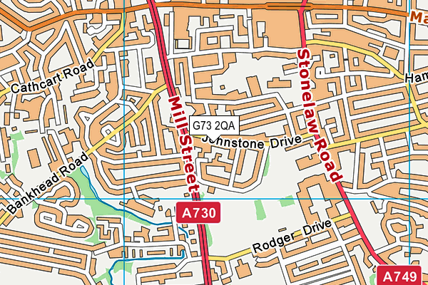 G73 2QA map - OS VectorMap District (Ordnance Survey) G73 2QA map - OS VectorMap District (Ordnance Survey)