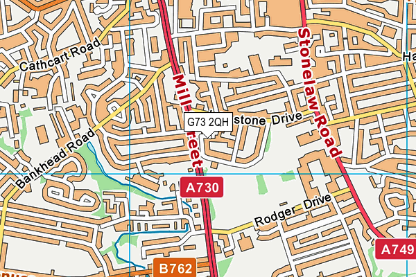 G73 2QH map - OS VectorMap District (Ordnance Survey) G73 2QH map - OS VectorMap District (Ordnance Survey)