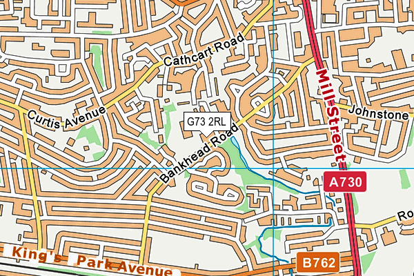 G73 2RL map - OS VectorMap District (Ordnance Survey)