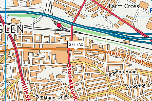 G73 3AD map - OS VectorMap District (Ordnance Survey)