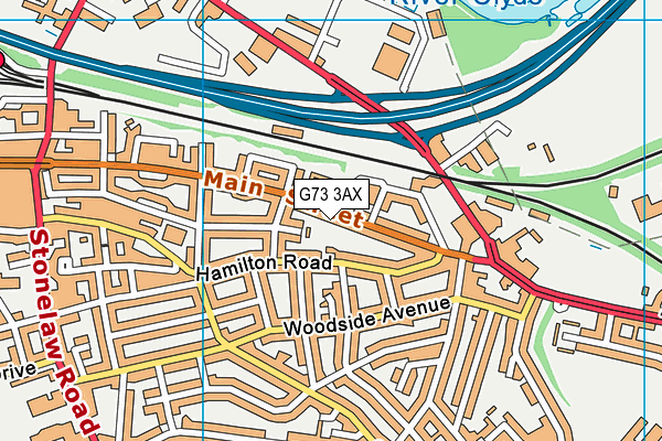G73 3AX map - OS VectorMap District (Ordnance Survey)