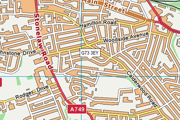 G73 3EY map - OS VectorMap District (Ordnance Survey)