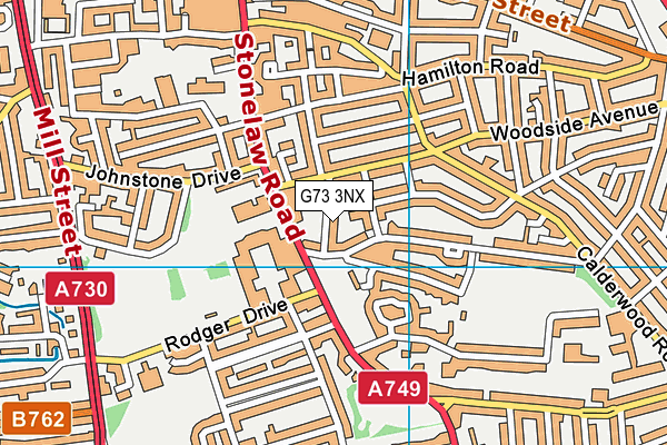 G73 3NX map - OS VectorMap District (Ordnance Survey)