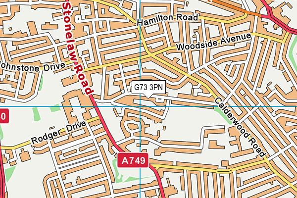 G73 3PN map - OS VectorMap District (Ordnance Survey)