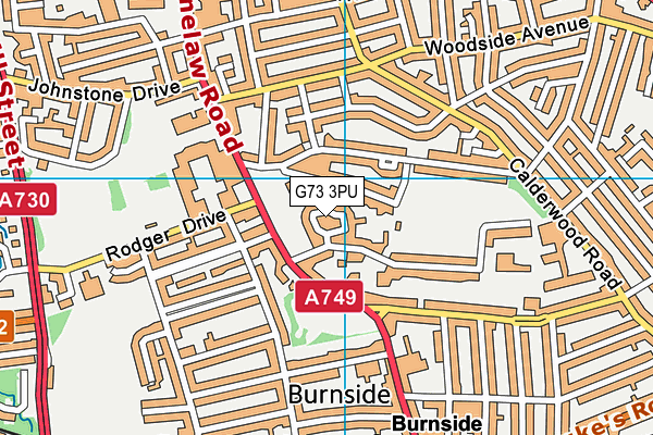 G73 3PU map - OS VectorMap District (Ordnance Survey) G73 3PU map - OS VectorMap District (Ordnance Survey)