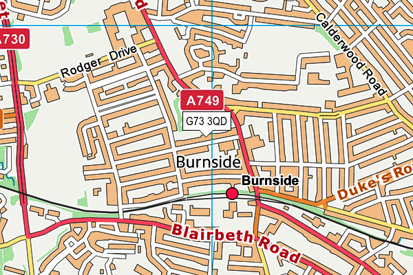 G73 3QD map - OS VectorMap District (Ordnance Survey) G73 3QD map - OS VectorMap District (Ordnance Survey)