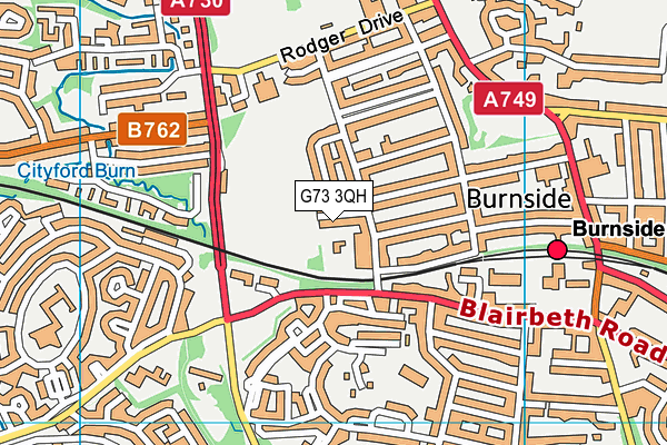 G73 3QH map - OS VectorMap District (Ordnance Survey)