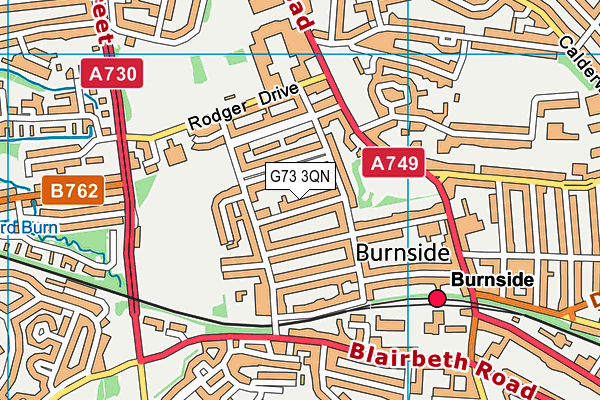 G73 3QN map - OS VectorMap District (Ordnance Survey) G73 3QN map - OS VectorMap District (Ordnance Survey)