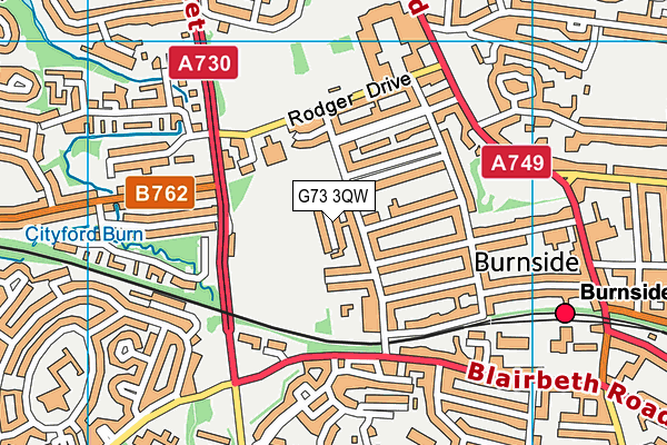 G73 3QW map - OS VectorMap District (Ordnance Survey) G73 3QW map - OS VectorMap District (Ordnance Survey)