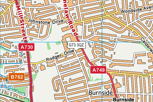 G73 3QZ map - OS VectorMap District (Ordnance Survey) G73 3QZ map - OS VectorMap District (Ordnance Survey)