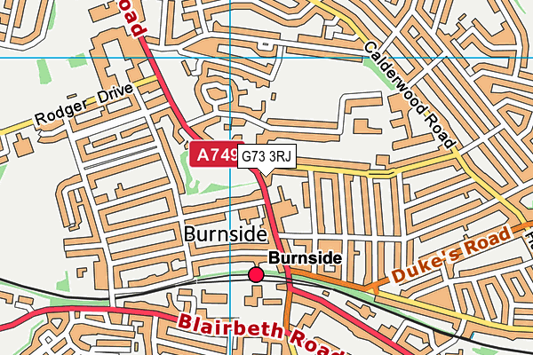 G73 3RJ map - OS VectorMap District (Ordnance Survey) G73 3RJ map - OS VectorMap District (Ordnance Survey)