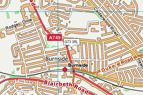 G73 3RL map - OS VectorMap District (Ordnance Survey) G73 3RL map - OS VectorMap District (Ordnance Survey)