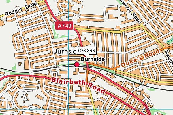 G73 3RN map - OS VectorMap District (Ordnance Survey)