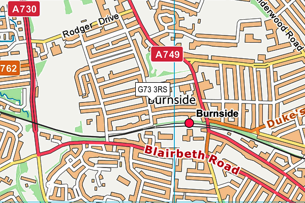 G73 3RS map - OS VectorMap District (Ordnance Survey) G73 3RS map - OS VectorMap District (Ordnance Survey)